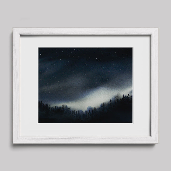 The Night is My Friend Watercolor Print-Paintings-nakedpastor