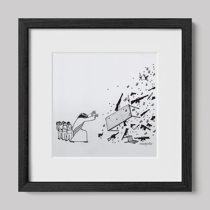 No Weapon Shall Prosper Cartoon Print-Cartoons-nakedpastor