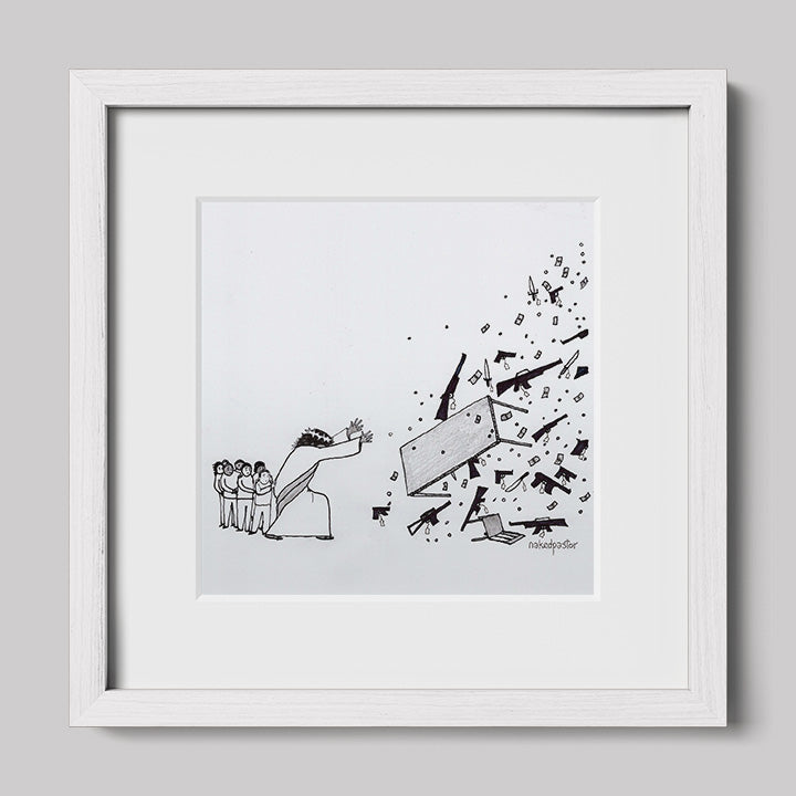 No Weapon Shall Prosper Cartoon Print-Cartoons-nakedpastor