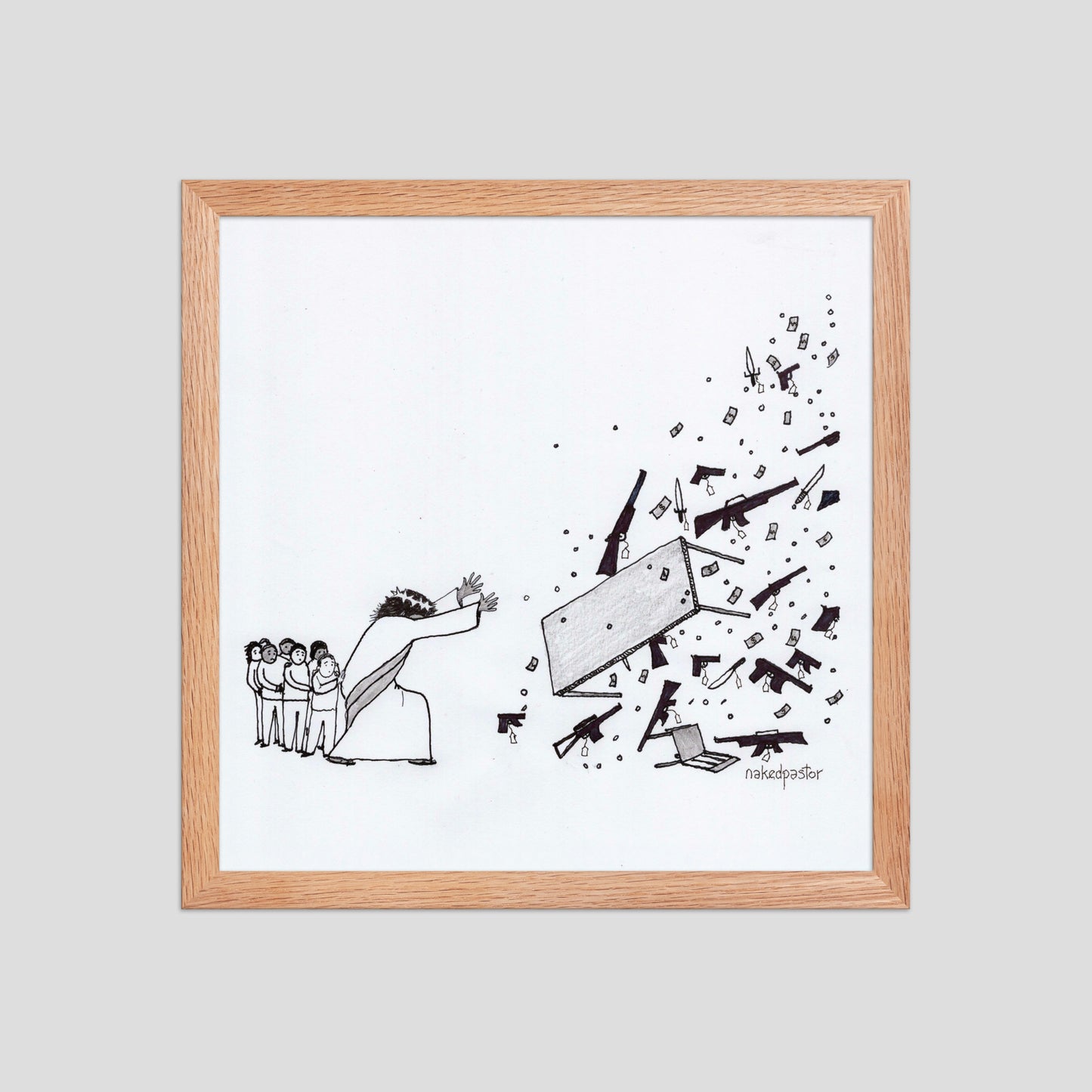 No Weapon Shall Prosper Cartoon Print-Cartoons-nakedpastor