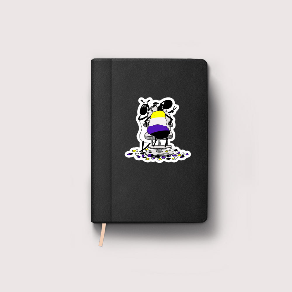Non-Binary Haircut Sticker-Stickers-nakedpastor