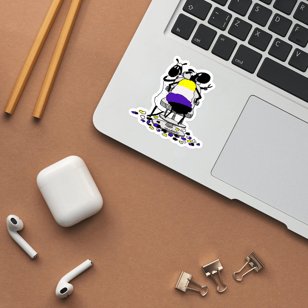 Non-Binary Haircut Sticker-Stickers-nakedpastor