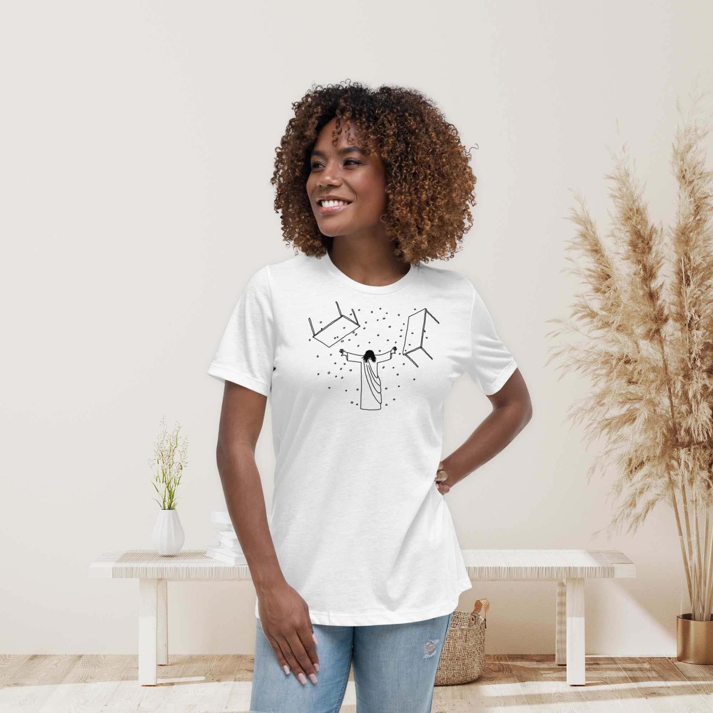 Jesus Overturning Women's T-Shirt