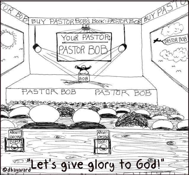Glory to Pastor Bob Digital Cartoon-Digital Cartoons-nakedpastor