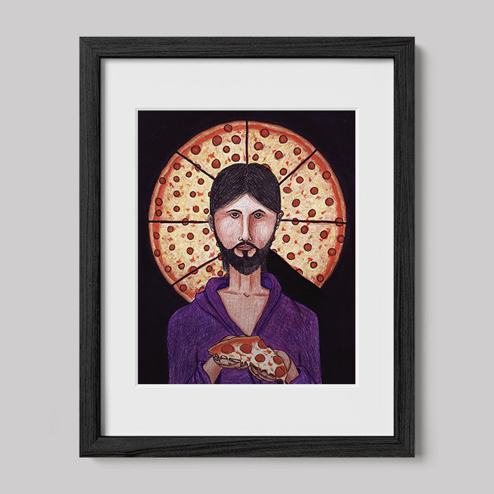 The Pizza Christ Image of Christ Print-Drawings-nakedpastor