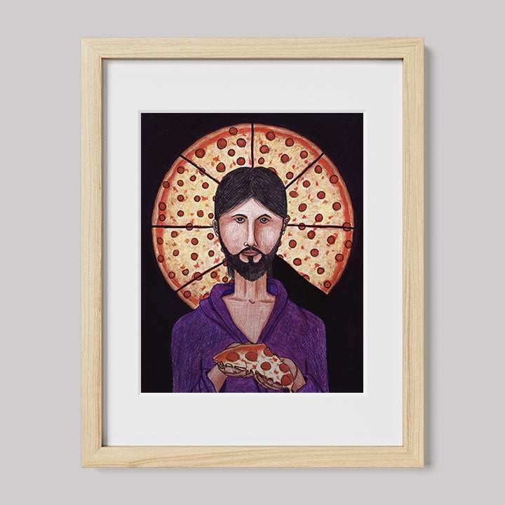 The Pizza Christ Image of Christ Print-Drawings-nakedpastor
