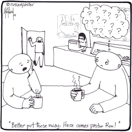 Better Put Those Questions Away Digital Cartoon - by nakedpastor