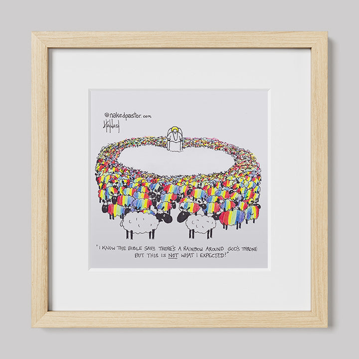 The Rainbow Around God's Throne Print-Cartoons-nakedpastor