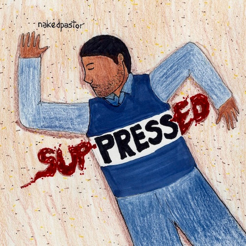 supPRESSed Original Cartoon Drawing-Cartoons-nakedpastor