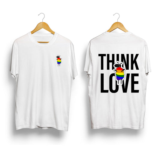 Think Love Front and Back T Shirt-Shirts-nakedpastor