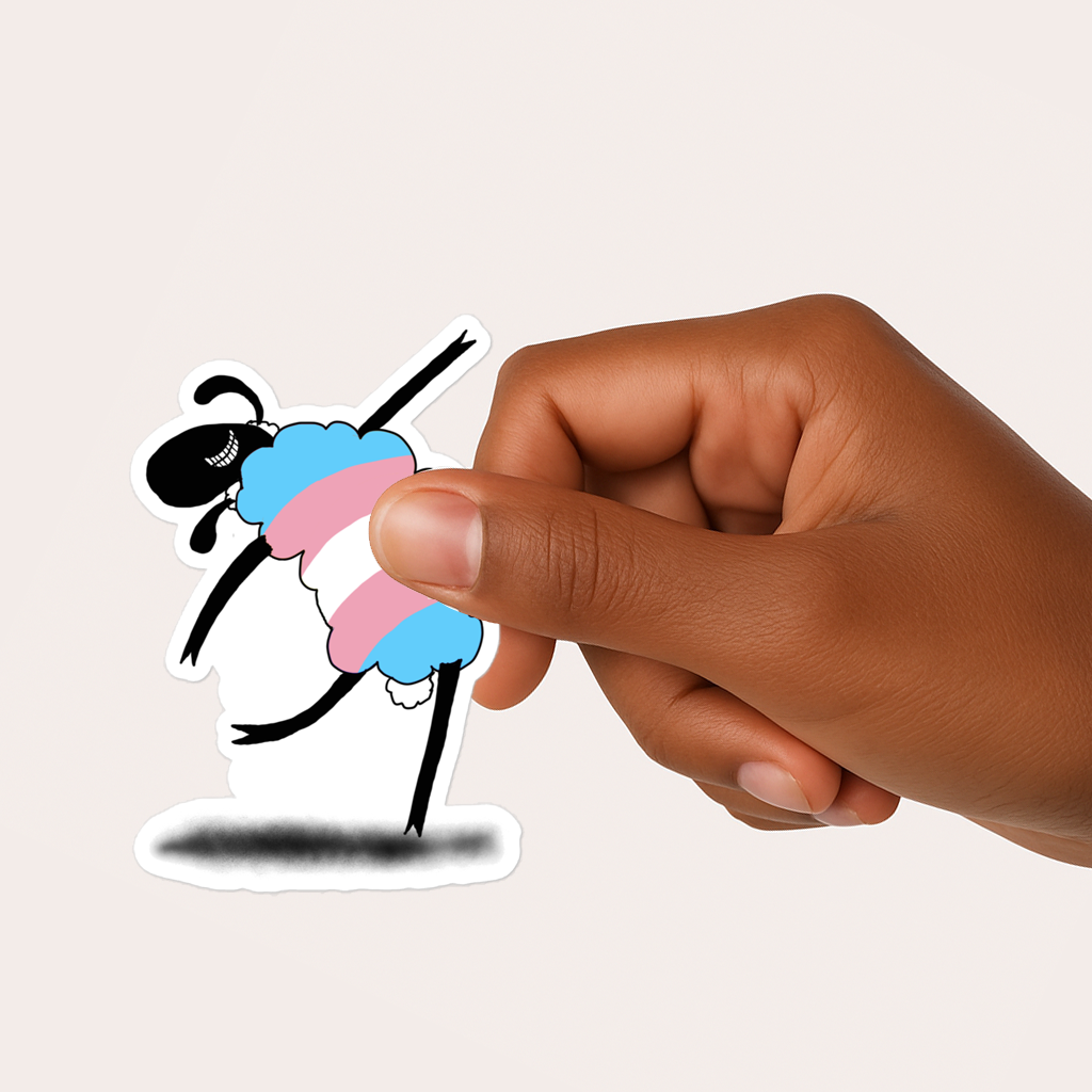Trans Sheep Sticker-Stickers-nakedpastor