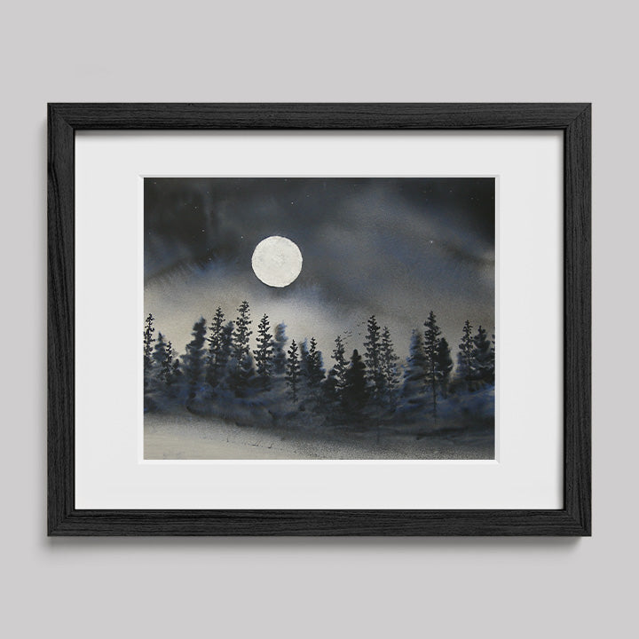 I Can Walk in Darkness Watercolor Print-Paintings-nakedpastor