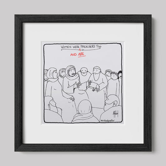 Women Preachers Cartoon Print-Cartoons-nakedpastor