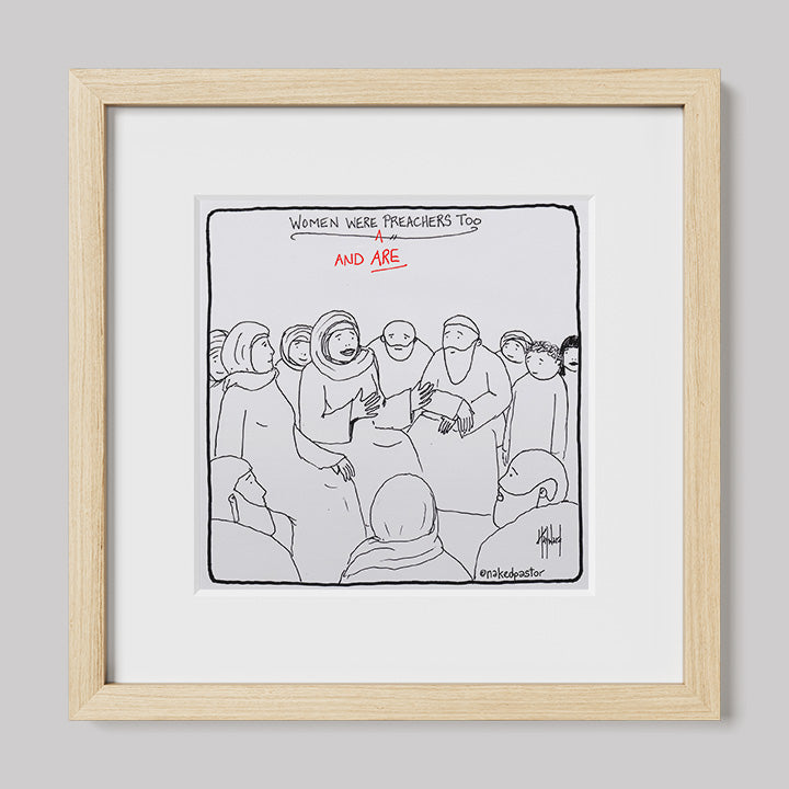 Women Preachers Cartoon Print-Cartoons-nakedpastor
