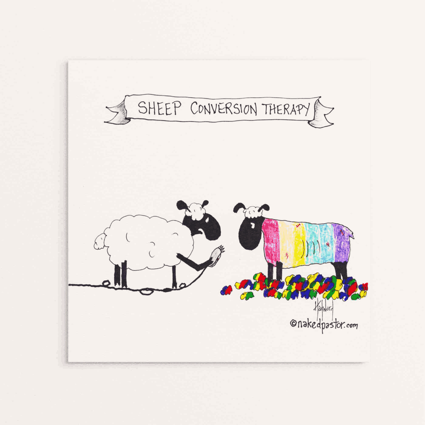 Sheep Conversion Therapy Print - by nakedpastor