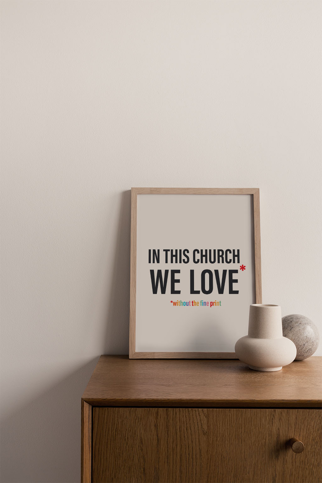 In This Church We Love Without the fine Print Type Text Print - by nakedpastor