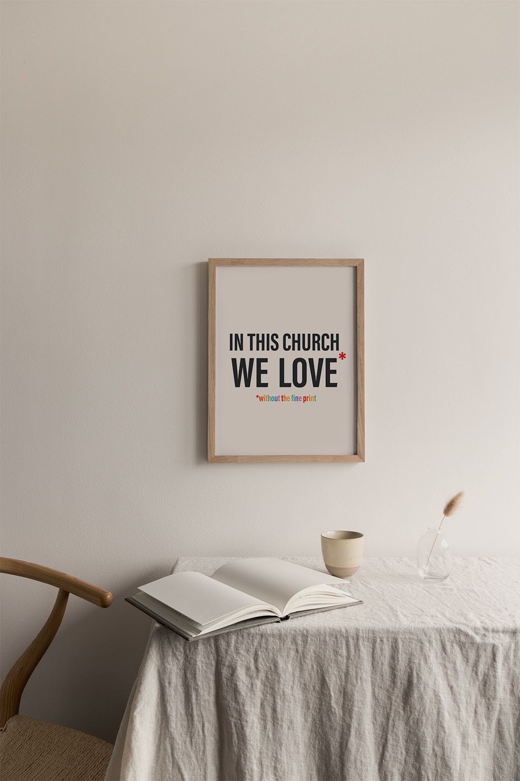 In This Church We Love Without the fine Print Type Text Print - by nakedpastor