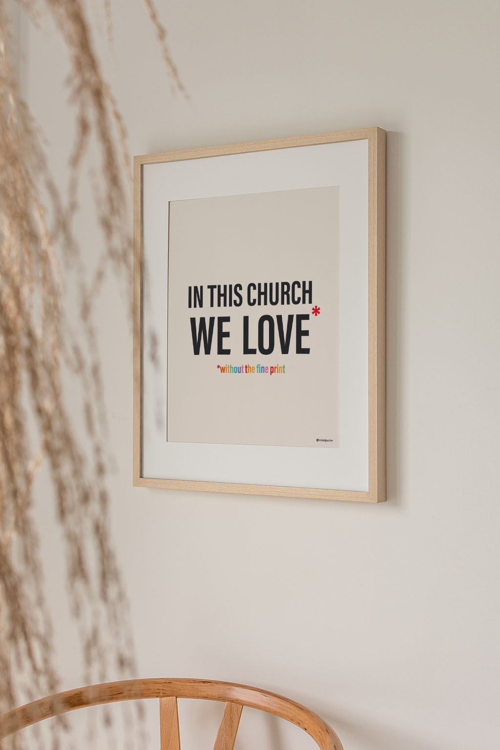 In This Church We Love Without the fine Print Type Text Print - by nakedpastor