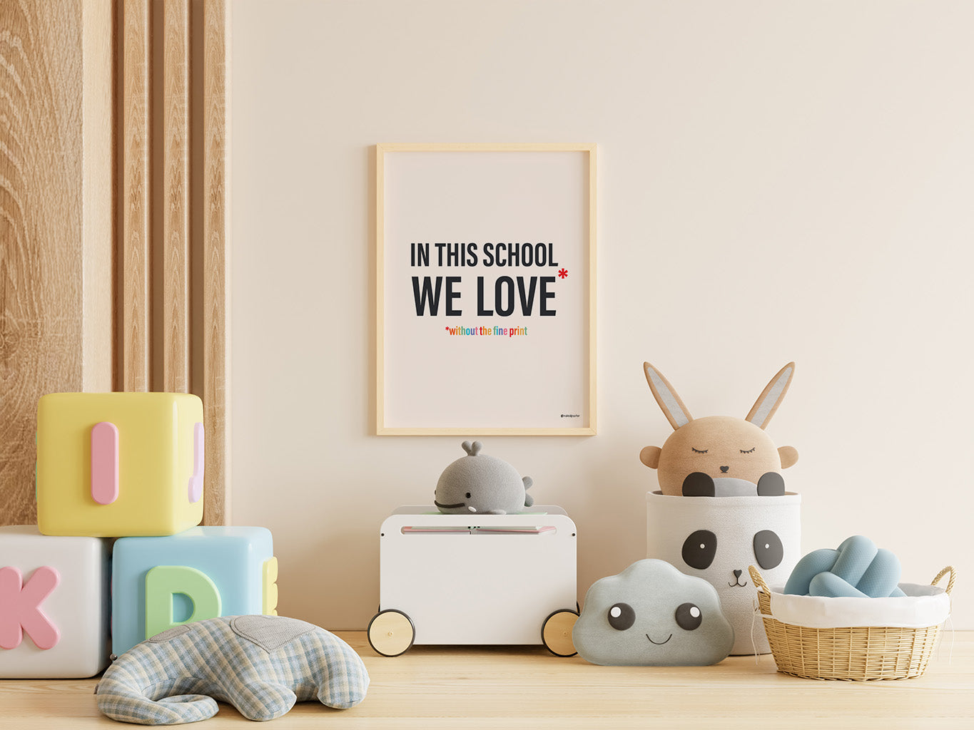 In This School We Love Without The Fine Print Poster Print - by nakedpastor