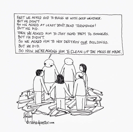 A Circle of Prayer Digital Cartoon - by nakedpastor