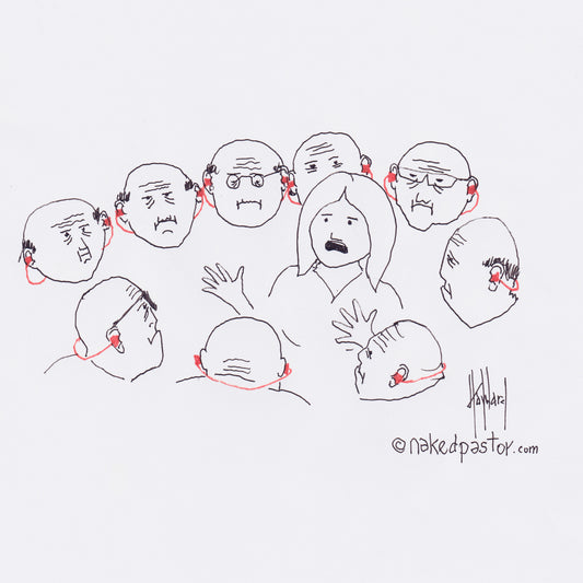 A Woman Testifies Digital Cartoon - by nakedpastor