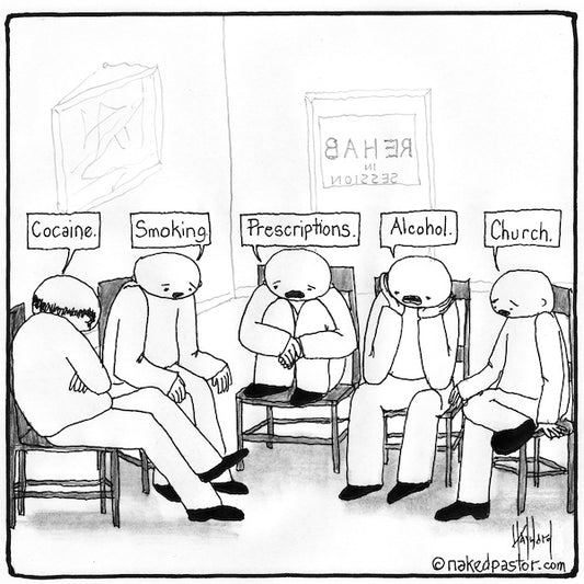 Addicted to Church Digital Cartoon - by nakedpastor