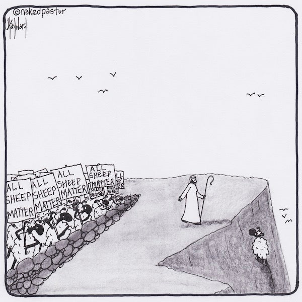 All Sheep Matter Digital Cartoon - by nakedpastor