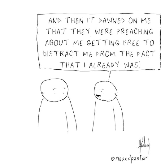 Don't Be Distracted from Freedom Digital Cartoon - by nakedpastor
