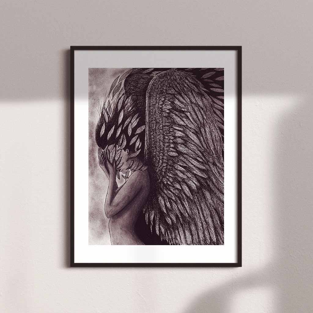 Sophia Angel Print - by nakedpastor