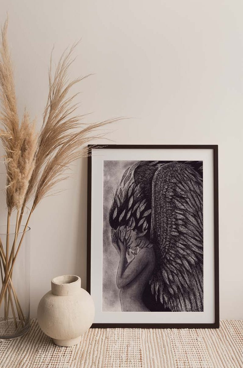 Sophia Angel Print - by nakedpastor