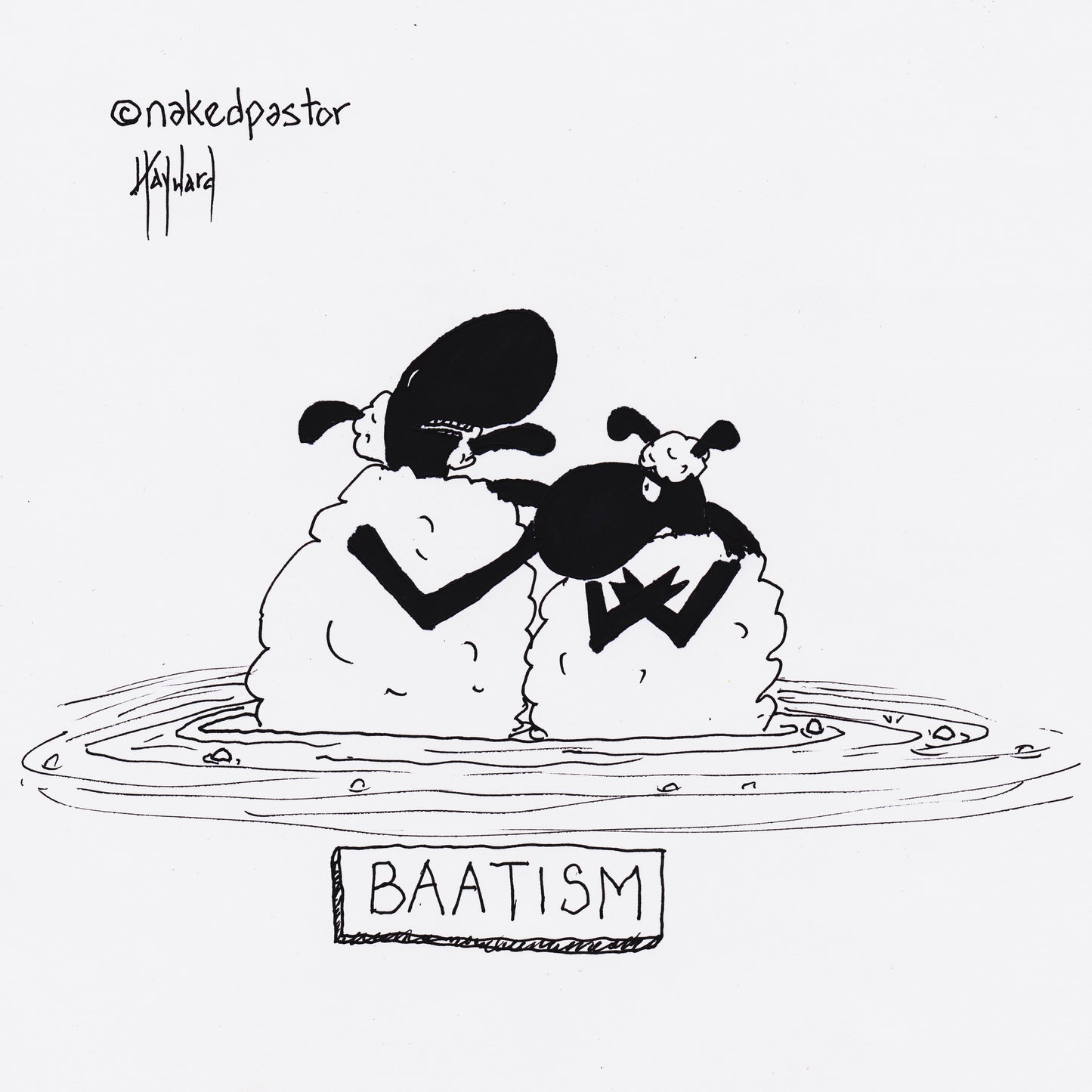 Baatism Digital Cartoon - by nakedpastor