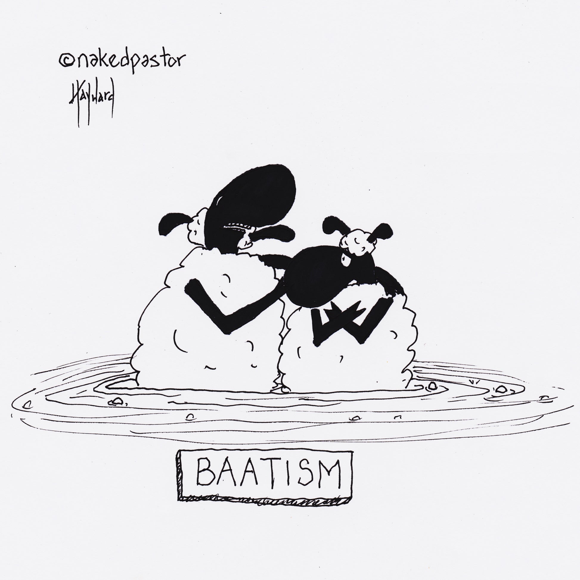Baatism Digital Cartoon - by nakedpastor