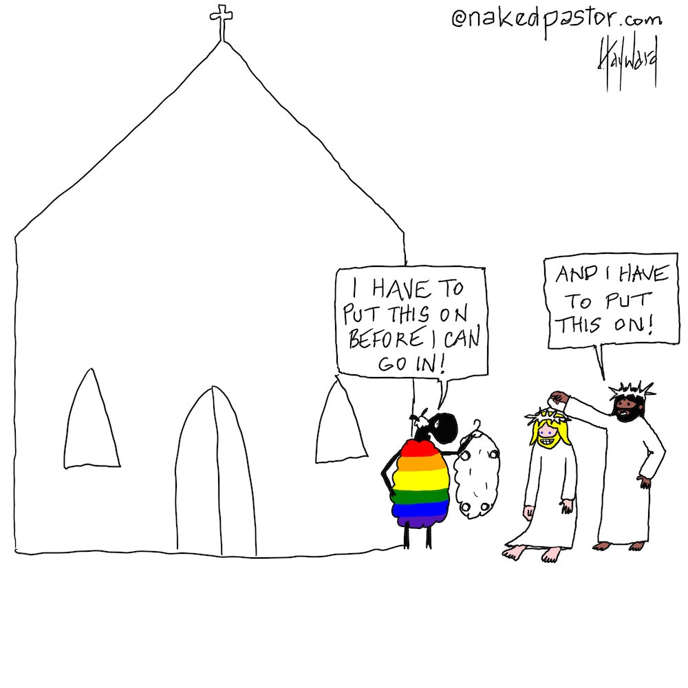 Before I Can Go In Digital Cartoon - by nakedpastor