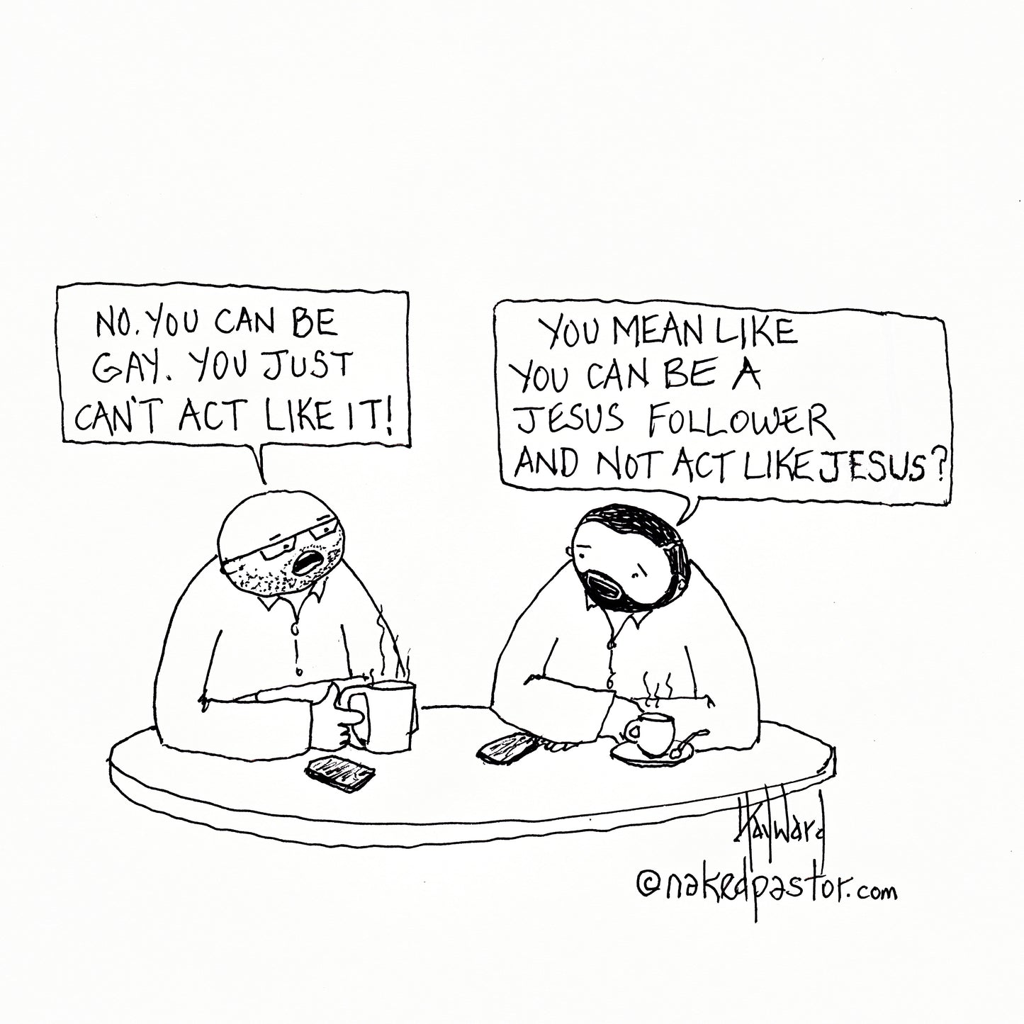 Being Gay Acting Gay Digital Cartoon - by nakedpastor