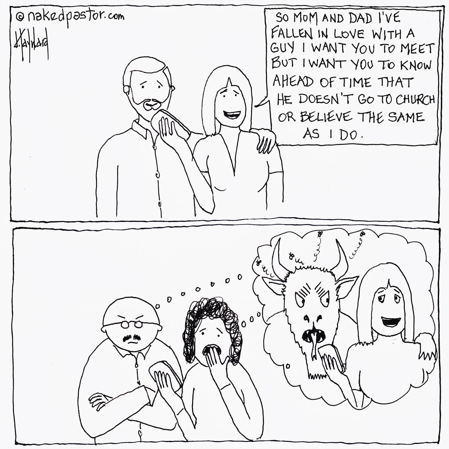 Belief, Unbelief, and Being in Love Digital Cartoon - by nakedpastor