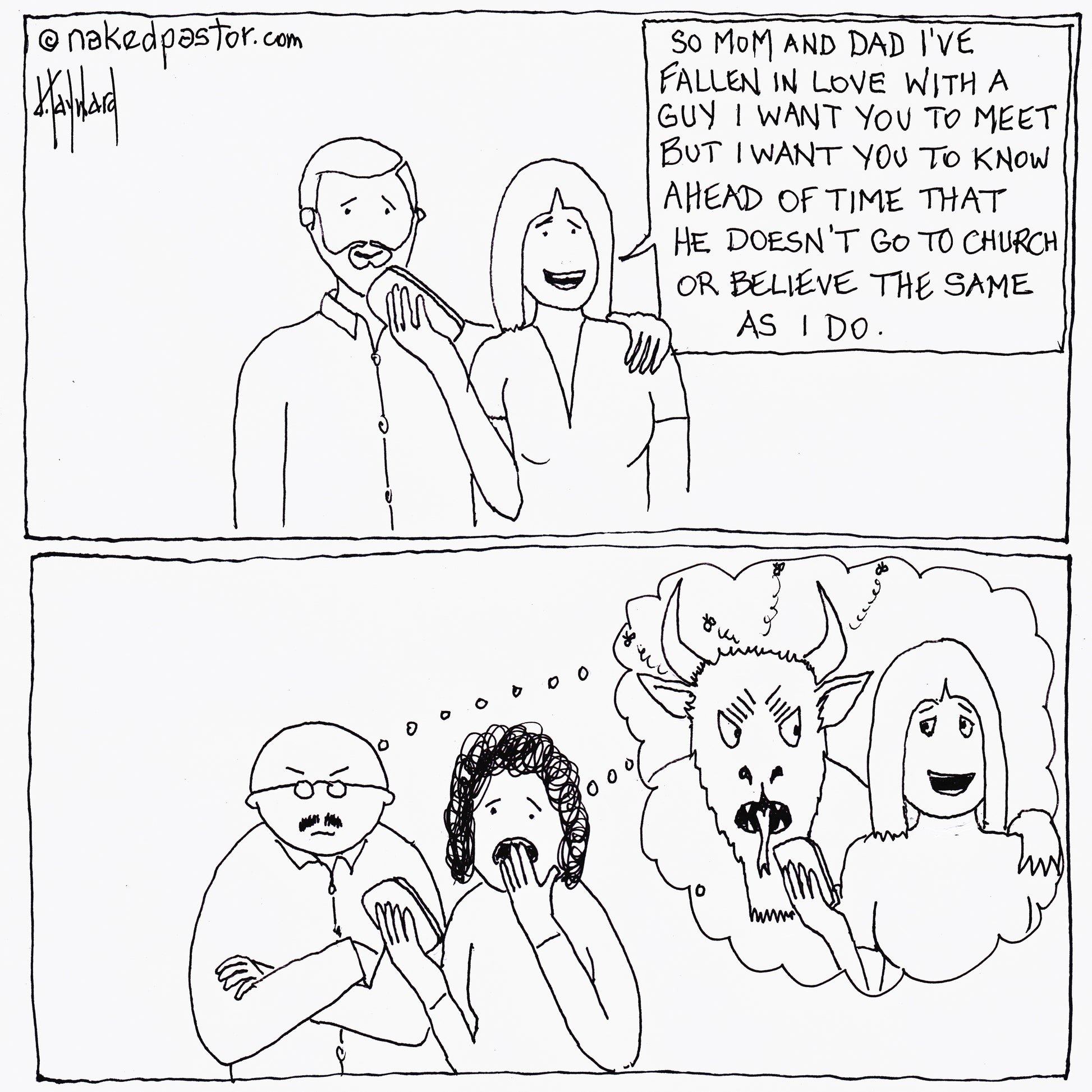 Belief, Unbelief, and Being in Love Digital Cartoon - by nakedpastor