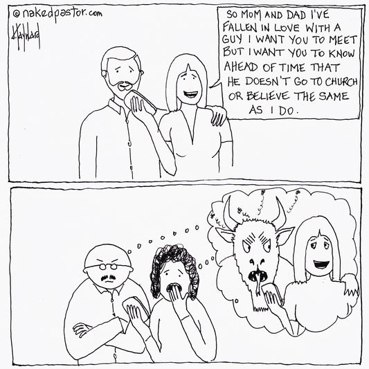 Belief, Unbelief, and Being in Love Digital Cartoon - by nakedpastor