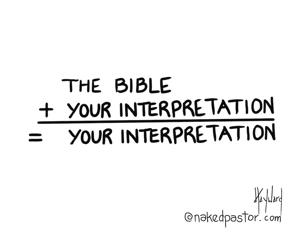 Bible Interpretation Digital Cartoon - by nakedpastor