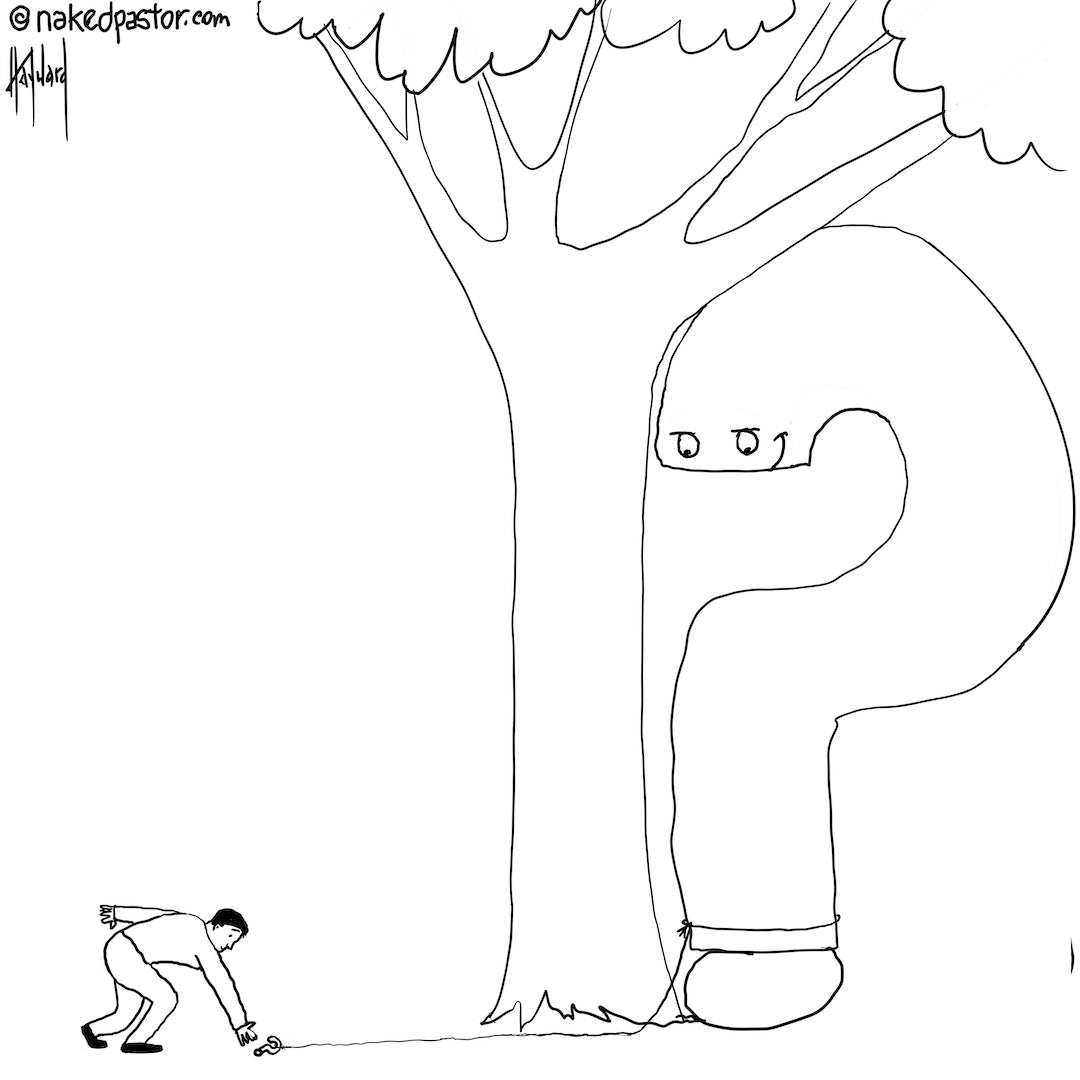 Bigger Question Digital Cartoon - by nakedpastor