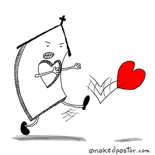 Boot the Heart Digital Cartoon - by nakedpastor