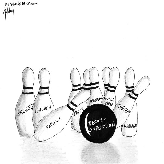 Bowling for Deconstruction Digital Cartoon - by nakedpastor