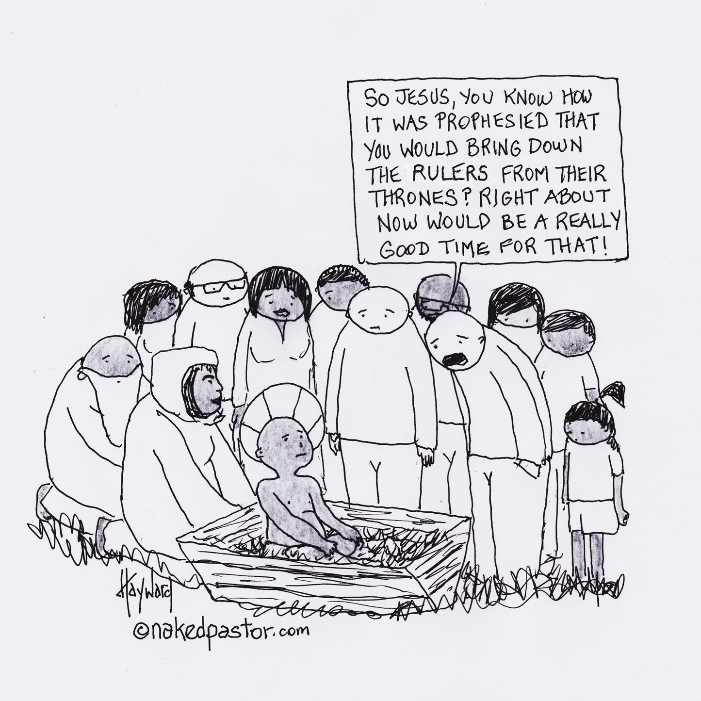 Bringing Down Rulers Digital Cartoon - by nakedpastor