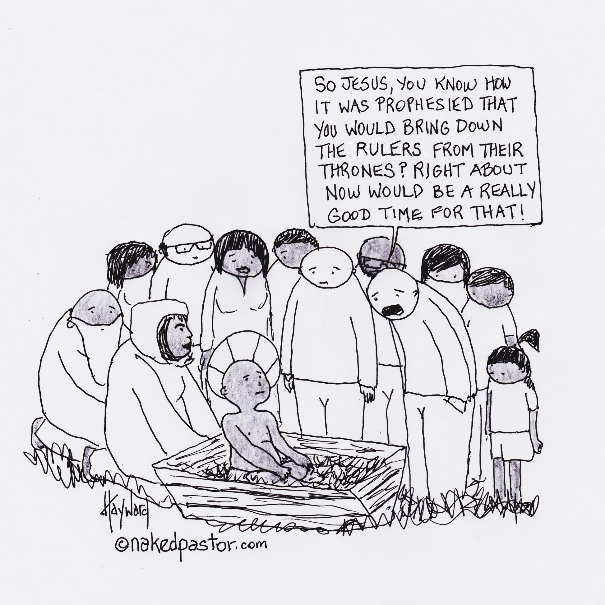 Bringing Down Rulers Digital Cartoon - by nakedpastor