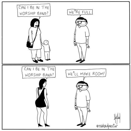 Can I Be In The Worship Band Digital Cartoon - by nakedpastor