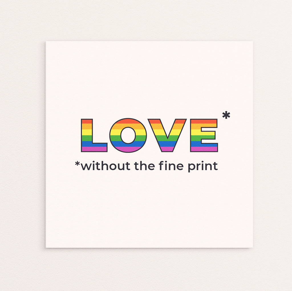 Love Without the Fine Print Cartoon Print - by nakedpastor