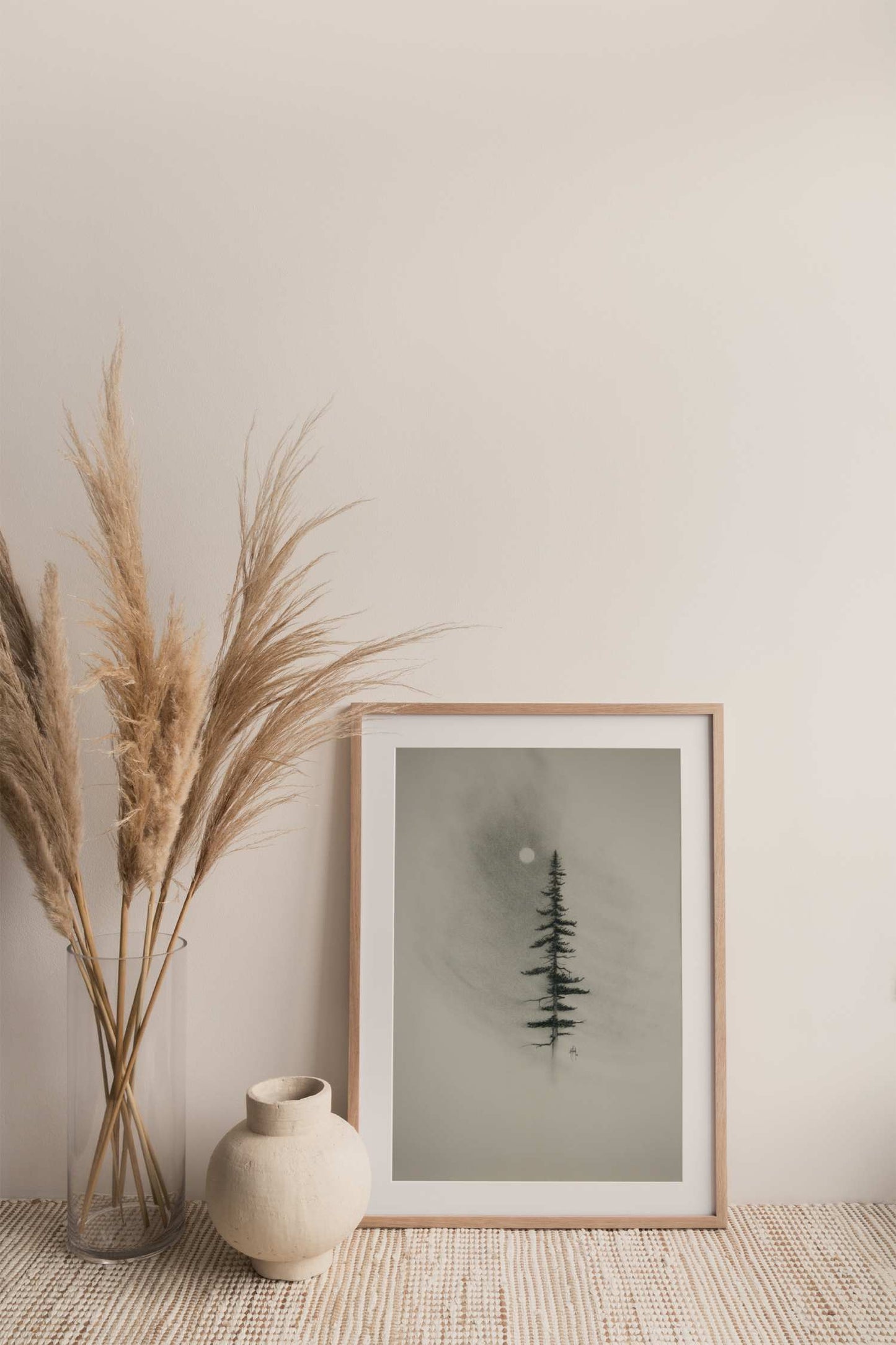 Pine Charcoal Drawing Print - by nakedpastor