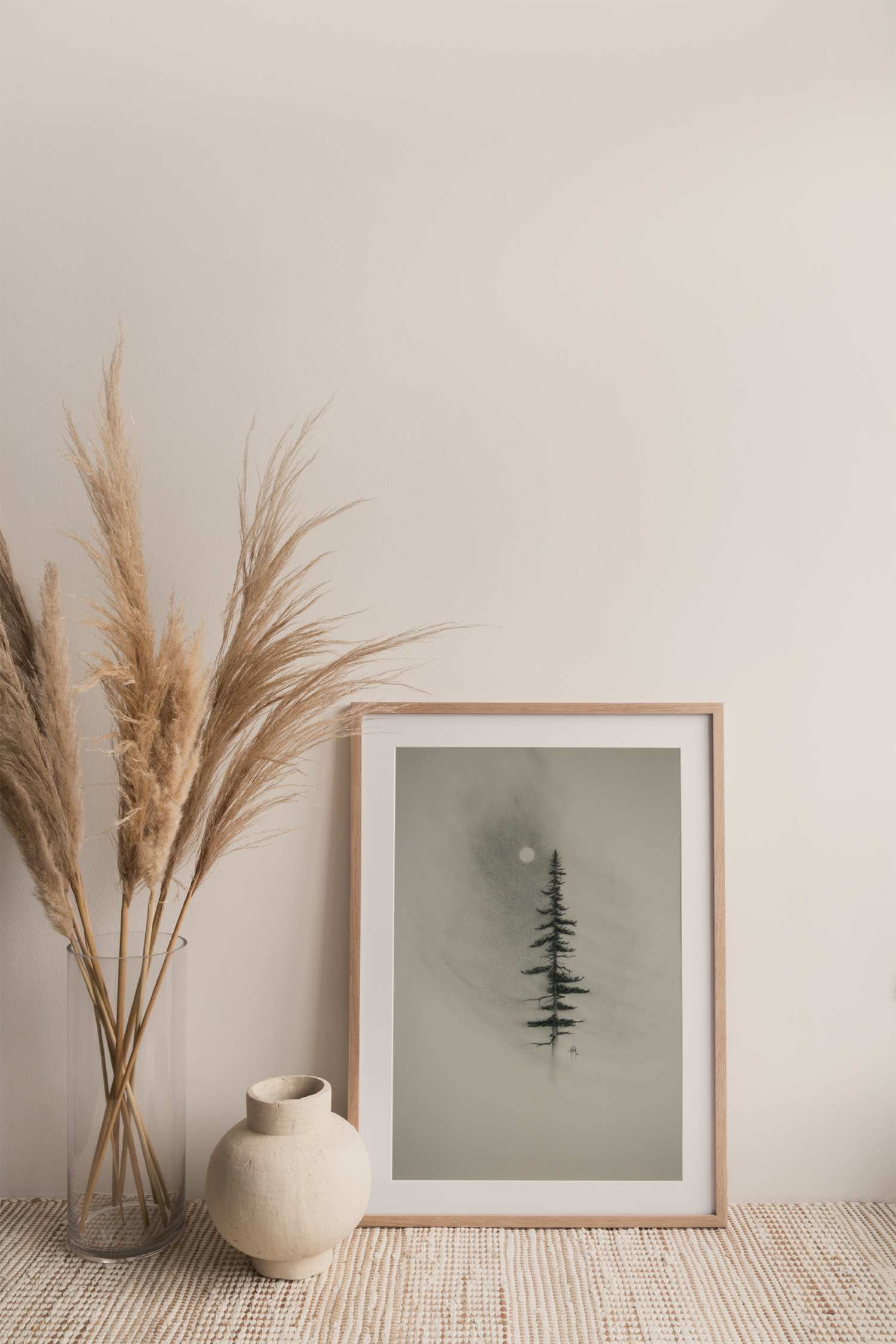 Pine Charcoal Drawing Print - by nakedpastor