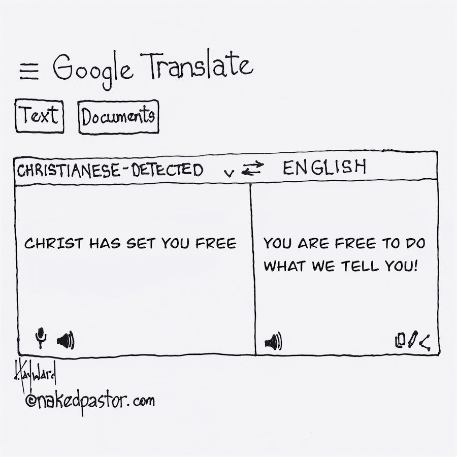 Christ Has Set You Free Digital Cartoon - by nakedpastor