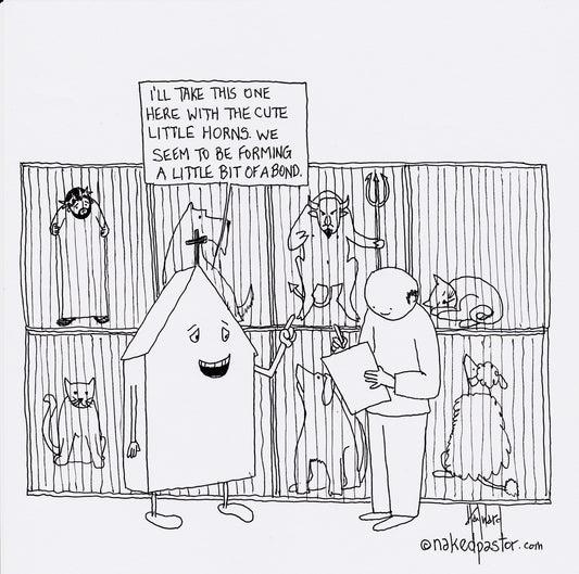 Church Picks Satan Digital Cartoon - by nakedpastor