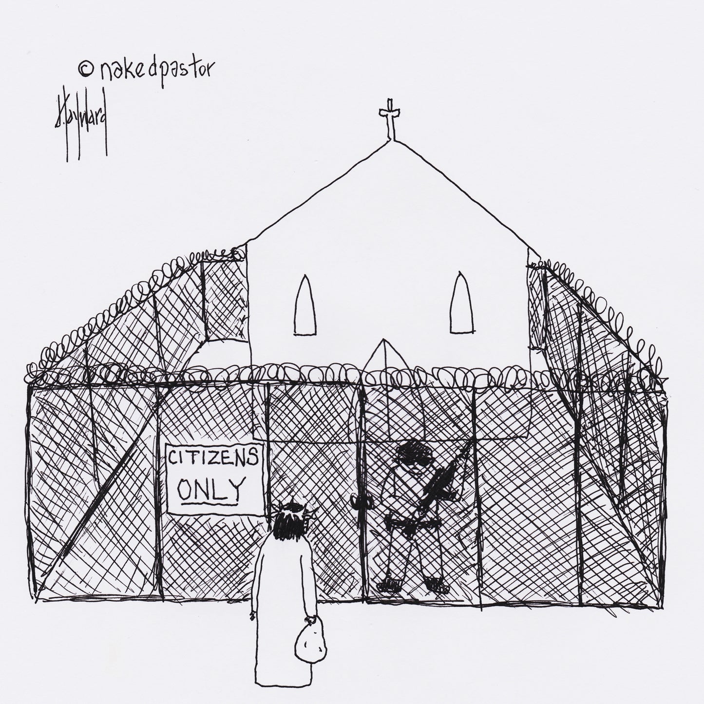 Citizens Only Digital Cartoon - by nakedpastor